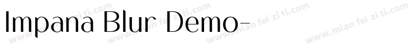 Impana Blur Demo字体转换